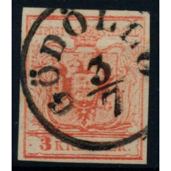 Österreich 1850 3kr, MP, Type III. Dickes Papier! GÖDÖLLŐ (U) Mü:70P!