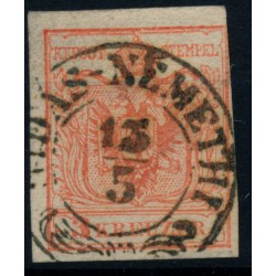 Österreich 1850 3kr, MP, Type III. HIDAS-NÉMETHI (U) Mü:20P!