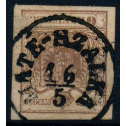 Österreich 1850 6kr, KARTONPAPIER:0,125mm! MÁTÉ-SZALKA (U) Mü:100P!