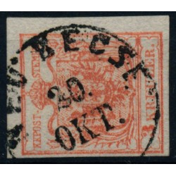 Österreich 1850 3kr, HP, Type III. Quadrill.Papier! NEU BECSE (Tb) 15P!