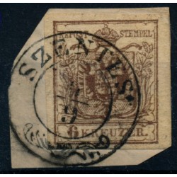 Österreich 1850 6kr, HP, Type III. SZENTES (U) Mü:12P!