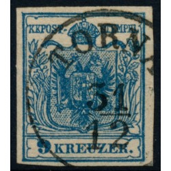 Österreich 1850 9kr, Dickes Papier:0,115mm! TORNA/31/12 (U) Mü:25P!