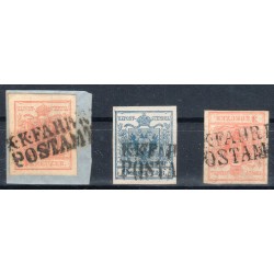 Österreich 1850 3Stk.Marke! Alle mit K.K.FAHRENDES/POSTAMT Stempeln.