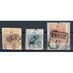 Österreich 1850 3Stk.Marke! Alle SIGNIERT! Dr.Ferch. bzw. Rsmondo Best.