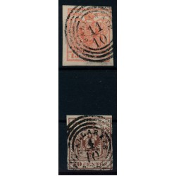 LOMBARDEI-VENETIEN 1850 2Stk.Marke:-15C, und -30C, GALLARATE