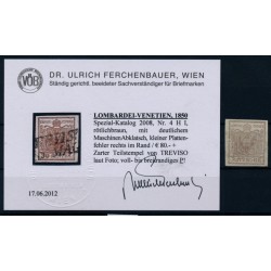 LOMBARDEI-VENETIEN 1850 30C MASCHIENENABKLATSCH! Kw:80,-+! TREVISO, VÖB