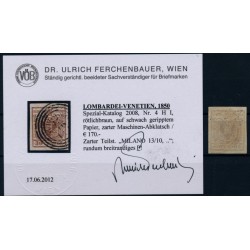 LOMB-VEN 1850 30C RÖTHLICHBRAUN! MASCHIENEN-ABKLATSCH! MILANO VÖB