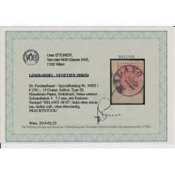 LOMBARDEI-VEN 1850 15C HOHLDRUCK! ECKRAND:4:7,5mm! Kw:230,-€! MILANO VÖB