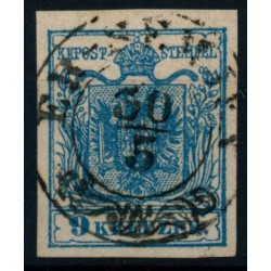 Österreich 1850 9kr, MP, Type III. ÉR-SEMJÉN (U) Mü:60P! Schön!