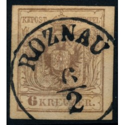 Österreich 1850 6kr, MP, Type III. ROZNAU (M) Mü:12P!