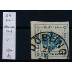 Österreich 1kr, Zeitungsstempelmarke, Type I. DÖBLING. STRAKOSCH Sig. P!