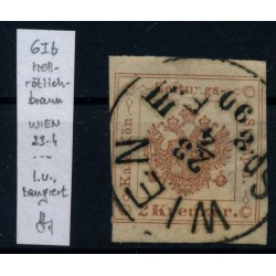 Österreich 2kr, HELLRÖTHLICHBRAUN! Zeitungsstempelmarke, WIEN. Signum!