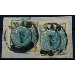 Österreich 1850 2*9kr auf Briefstück, HP, Type II. ARAD. Schön!