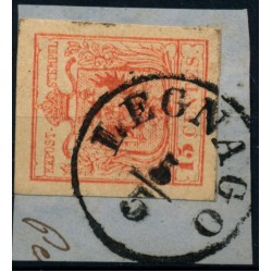 LOMBARDEI-VENETIEN 1850 15C, MP, Type III. LEGNAGO/5/5 Sehr schön!