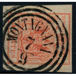 LOMBARDEI-VENETIEN 1850 15C, MP, Type III. MONTAGNANA