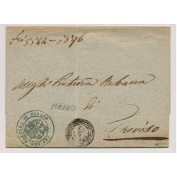 LOMBARDEI-VENETIEN 1855 Brief MIRANO nach TREVISO. Attraktiv!