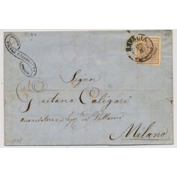 LOMBARDEI-VENETIEN 1858 30C, Brief (Inhalt) BRESCIA nach MLANO. Schön!