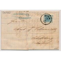 Österreich 1856 9kr, Brief (Inhalt) RECHNUNG! WIEN nach SCHILDBERG.