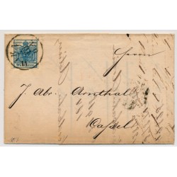 Österreich 1857 9kr, AUSLANDS-Brief (Inhalt) WIEN nach CASSEL. Attraktiv
