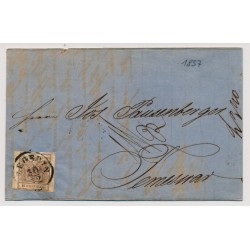 Österreich 1857 6kr, Brief (Inhalt) SZEGEDIN (U) nach TEMESVÁR