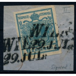 Österreich 1850 9kr, HP, TYPE II.c, WIEN. Dr.Ferchenbauer Bestimmung!