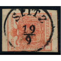 Österreich 1850 3kr, MP, Type III. SPITZ (Nö) Mü:15P!