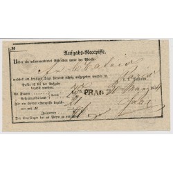 Österreich 1859 AUFGABS-RECEPISSE mit PRAG Stempel. Attraktiv!