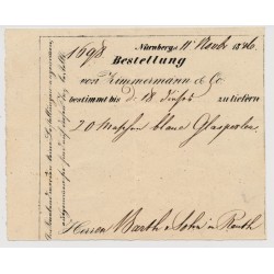 Österreich 1846 Bestellung NÜRNBERG. Schön!