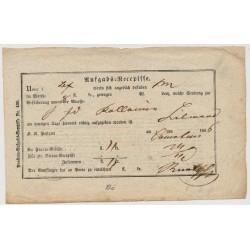Österreich 1856 AUFGABS-RECEPISSE COMMOTAU. Schön!