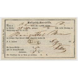 Österreich 1854 AUFGABS-RECEPISSE mit LINZ Stempel. Schön!