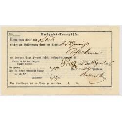 Österreich 1846 AUFGABS-RECEPISSE mit PRAG Stempel. Schön!