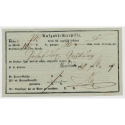 Österreich 1859 AUFGABS-RECEPISSE mit GMUNDEN (Oö) Stempel. Schön!