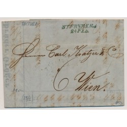 Österreich 1850 Brief (Inhalt) auch FACTURA dabei! BLAUSTEMPEL STERNBERG