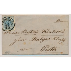 Österreich 1857 9kr Kleinfromettiger Brief (Inhalt) SZEGEDIN (U)-PESTH
