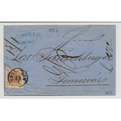 Österreich 1857 6kr, Brief SZEGEDIN (U) nach TEMESVÁR. Schön!