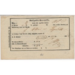 Österreich 1856 AUFGABS-RECEPISSE COMMOTAU (B) Sehr schön und attraktiv!