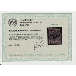 Österreich 1850 2kr TIEFSCHWARZ! MP Type III.b, Kw:115,-€! STERNBERG VÖB
