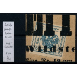 Österreich 1kr, GRAUBLAU! Zeitungsstempelmarke, WEICHDRUCK! Signum!