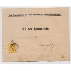 Österreich 1870 2kr, DRUCKSACHE (Inhalt) BRÜNN nach WARNSDORF. Schön!
