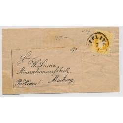 Österreich 18.. 2kr, gelb, DRUCKSCHE-Vorderseite! TEPLITZ nach MARBURG