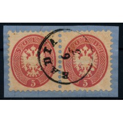 LOMBARDEI-VENETIEN 1864 2*5sld. PAAR! Zentriert! 1 Marke mit Wz! BADIA