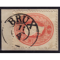 Österreich 1861 5kr, BRÜX (B) Schön!