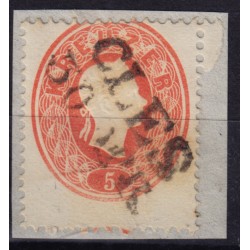 Österreich 1861 5kr, EXTREM VERZÄHNT! CLES (Tirol) Sehr schön!