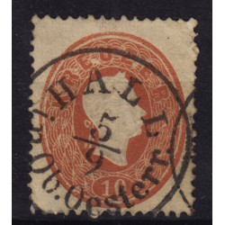 Österreich 1861 10kr, HALL/in Ob.Oesterr, Mü:10P!
