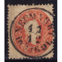 Österreich 1861 5kr, noch ungewaschen! NEUMARKT/in TIROL Mü:12P! Schön!