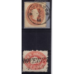 Österreich 1861 2Stk.Marke:10kr und 5kr, Verschiedene ROVEREDO (Tirol)