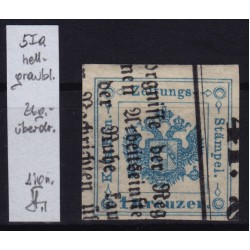 Österreich Zeitungsstempelmarke, HELLGRAUBLAU! Type I.a, STRAKOSCH Sig.