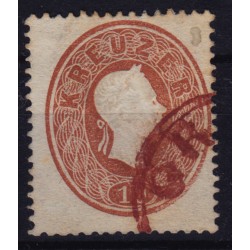 Österreich 1861 10kr, ROTSTEMPEL-TEIL GRAZ. FÄLSCHUNG??? Attraktiv!