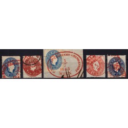 Österreich 1861 5Stk.Marken! Alle mit ROTSTEMPELN! Interessantes Lot!
