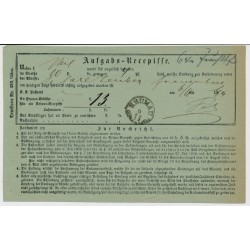 Österreich 1874 AUFGABS-RECEPISSE mit KRUMAU Stempel. Sehr schön!